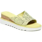 Franco Sarto Womens Chazz Yellow Slide Sandals Shoes 8.5 Medium (B,M) BHFO 7280