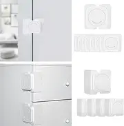Cabinet Locks(12-Pack) for Babies, Kids and Toddlers Proofing Cabinet Child, Baby Locks Suitable for Cabinets, Drawer and Refrigerator with Easy Installation (White) (8 Flat Lock + 4 Right Angle Lock)