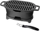 Ironmaster Mini 100% Cast Iron Hibachi Grill, Tabletop Small Portable Charcoal G