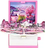 Topyond 3D Book Keychain Toy,Foldable and Cute Plastic Design, Funny Sensory Toy for Backpacks,Gift for Kids and Girls at Parties or Birthdays