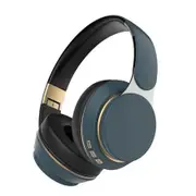 Blue Wireless HeadMounted Bluetooth Headset Subwoofer Stereo Card Sports Computer Headset Compatible