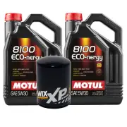 10L Motul 8100 ECO-NERGY 5W30 Wix XP Filter Motor Oil Change Kit API SL