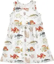 [Caihoyu] Girls Summer Tank Dresses Toddler Kids Swing Casual Spring Dresses Easter Outfit, Multicolor12, 3 Years
