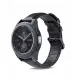 Impanda Galaxy Watch3/Watch4 Classic 45mm黑色錶扣皮革錶帶 46/22mm可交互使用
