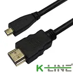 K-LINE MICRO HDMI TO HDMI 4K影音傳輸線( 1.8M/2入組)