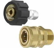 5000PSI Pressure Washer Quick Connect Kit M22-15mm for Sun Joe SPX3000 3001 4000