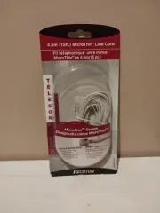 Recoton MicroThin Phone Line Cord 15 Ft. Extra Flexible T64THINWC Brand New