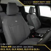 Mitsubishi Triton MR - XP7 Heavy-Duty Canvas 2x Front Row Seat Covers (Available)