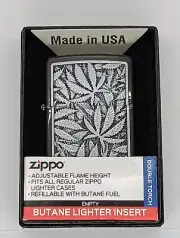 Zippo Cannabis Emblem Design 48123 "Double Torch" refillable Butane Lighter