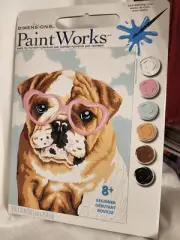 Dimensions Paintworks Dog Love Paint by Numbers Kit 8+ Beginner 8'' X 10'