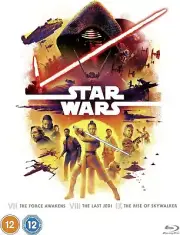 Star Wars Sequel Trilogy Box Set Blu-ray Episodes 7-9 [2022] [Region Free]