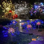 1/2x Solar Garden Firework Light LED Waterproof Fairy String Lights Xmas Decor