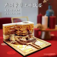 在飛比找蝦皮購物優惠-3d立體便簽紙三維城堡手撕便簽3d立體紙鵰網紅地球日厤擺件禮