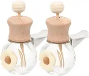 2pcs Milk Tea Car Air Diffuser Bottle Portable Essential Oil Diffuser for Car Aromatherapy Accessories