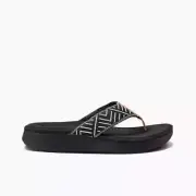 Reef Cushion Cloud Textile Sandals - Women's - 9 / Black Geo