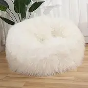 HHCTEBEC Bean Bag Chair Cover(Cover Only,No Filler) Adult Bean Bag Lazy Sofa Bed Cover Fluffy Stuffed Animal Storage Bean Bag Chair Cover for Living Room Bedroom Dorm Office