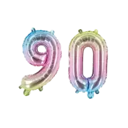 Number Ninety Colorful Balloon, 32" Foil 90th Milestone Celebration Balloon