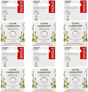 RADIUS Clove Cardamom Dental Floss 55 Yards Vegan & Non-Toxic Oral Care Boost & Designed to Help Fight Plaque Clear - Pack of 6