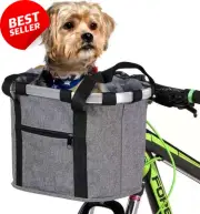 Bike Basket Foldable Bicycle Front Handlebar Bag Bike Rack Storage Pet Basket Re