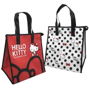 【SANRIO 三麗鷗】Hello Kitty透氣休閒背包+輕便保溫袋30L超值組(台灣正版授權)