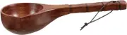 Beatifufu Wooden Water Ladle Long Handle Garden Watering Scoop Traditional Chinese Style Sauna Ladle Spoon for Bathroom and Kitchen