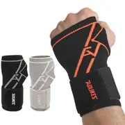 Elastic Wrist Brace With Strap Adjustable Compression Wrap For Pain Relief & Tendonitis