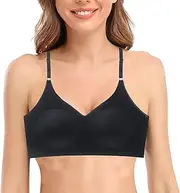 [Generic] Women Bras Wireless | Comfortable Ergonomic Bra V-Neck Bras - Supportive No Underwire Breathable Women's Bras for Girls