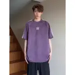 【M-4XL】【百萬型男穿搭衣櫃】 DEFINEX美式三槓條紋拼接印花T卹男夏季寬鬆休閒百搭半袖潮牌短袖