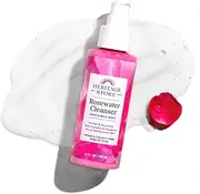 HERITAGE STORE Rosewater Facial Cleanser - Milk Face Wash Purifies and Nourishes w/Squalane, Rose Complex, Dry Skin to Combination Skin Care, Hypoallergenic, pH Balanced, Vegan, 60-Day Guarantee, 4oz