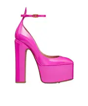 Valentino Tan-Go VLogo Plaque Platform Pumps 39.5,40 pink