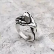 Handmade 925 Sterling Silver Ring of Telekinesis - Unique Gothic Hand Design