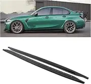 Side Skirts 2PCS Real Carbon Fiber Side Skirts Panel Extension Body Kit Add-On Lip Compatible for BMW 3 4 Series G82 M4 Coupe G83 G80 M3 2021-2023 2022