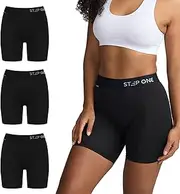 [STEP ONE] Womens Body Shorts Underwear, 3 Pairs, Womens Boxers Underwear, Moisture Wicking, Anti-Chafing Boxers