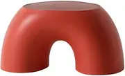 KALWEL, Rainbow Stool, Colorful Decorative Stool, Indoor/Outdoor, PP Material, 14.2"L x 7.5"W x 7.3"H, 0.7kg, Red