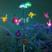Solar Butterfly Decorative Lights Solar Powered Stake Lights -Multi Colour