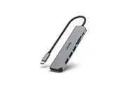 Unitek 7-in-1 Multi-Port Hub with USB-C Connector - Space Grey 3x USB-A Ports -
