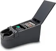 RAMPAGE PRODUCTS Seat Console for Truck Bench Seat | Charcoal | 39223 | Universal Truck Bench Seat