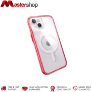 Speck Presidio Perfect Clear Impact Geometry & MagSafe Case iPhone 13 6.1 Red