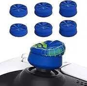 PlayVital 3 Height Hurricane Thumbs Cushion Caps Thumb Grips for ps5, for ps4, Thumbstick Grip for Xbox Core Wireless Controller, Thumb Grips for Xbox One, Elite Series 2, for Switch Pro - Blue