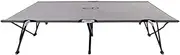 Camping Sunloungers Reclining Patio ChairsTwo Person Folding Sun Lounger Grey Steel