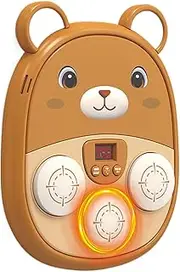 Boxing Machine for Adults,Bear Smart Boxing Machine - Rechargeable Wall Target Toy LED Musical Punching Board for Family Sports Indoor Outdoor Home Workout Birthday Adults Children