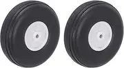 sourcing map RC Airplane Wheels 2.2"x 0.79"x 0.1" OD RC Airplane,Aircraft PU Sponge Wheels,Tire Tail Wheel RC Aircraft Foam Wheel Replacement for DIY RC Model Plane Aircraft Pack of 2