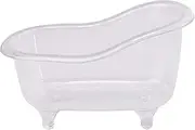 Clear Mini Bathtub Sundries Storage Box Jewelry Storage Box Makeup Organizer Container Desktop Storage, Makeup Holder, and
