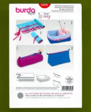 Craft Organizing & Storage Containers Sewing Pattern, Gifts! Burda Style 6493