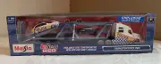 Maisto Police Transporters Red hauler with exclusive Police car 1:64 scale RARE