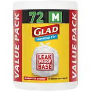 Glad Wavetop Tie Rubbish Bags, Kitchen Tidy Bags, 0.73 kilograms (Pack of 1) - Medium
