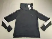 Adidas Wide Turtle-Neck Woman's XS Black/White Sports Sweatshirt FK1345 "NEW"