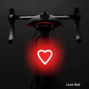 New Heart Shape LED Bike Light USB Rechargeable Bicycle Rear Light Waterproof MTB C
