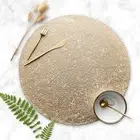 Dining Table Essentials Elegant Decor Pvc Woven Round Mat Set Heat Resistant
