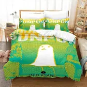 f1132 Bed Sheets Goodnight Punpun Oyasumi Bedding Set,Duvet Cover Comforter Bed Set Quilt Cover Pillowcase,King Queen Twin Size Boys Girls AdultsBed